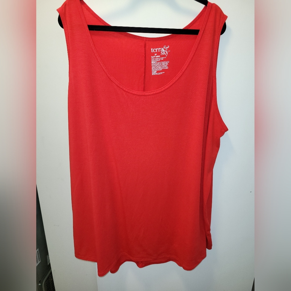 Terra & Sky Red tank top Size 3X